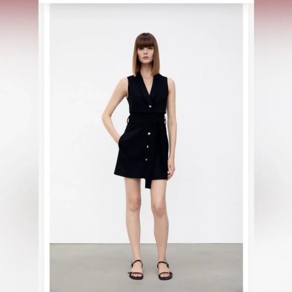 Zara Belted Waistcoat Dress NWOT - Small